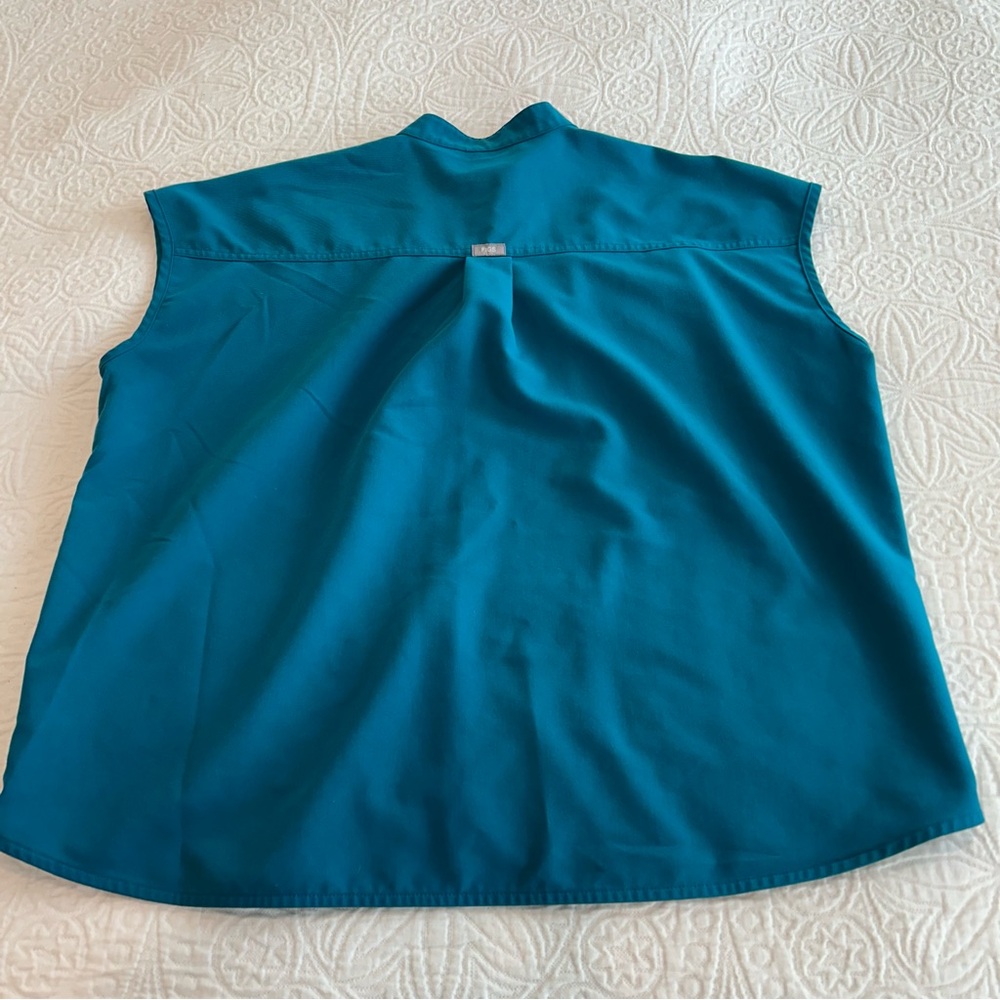 Figs Scrubs set, teal green, large Rafaela top, large tall joggers high waisted - Picture 5 of 8